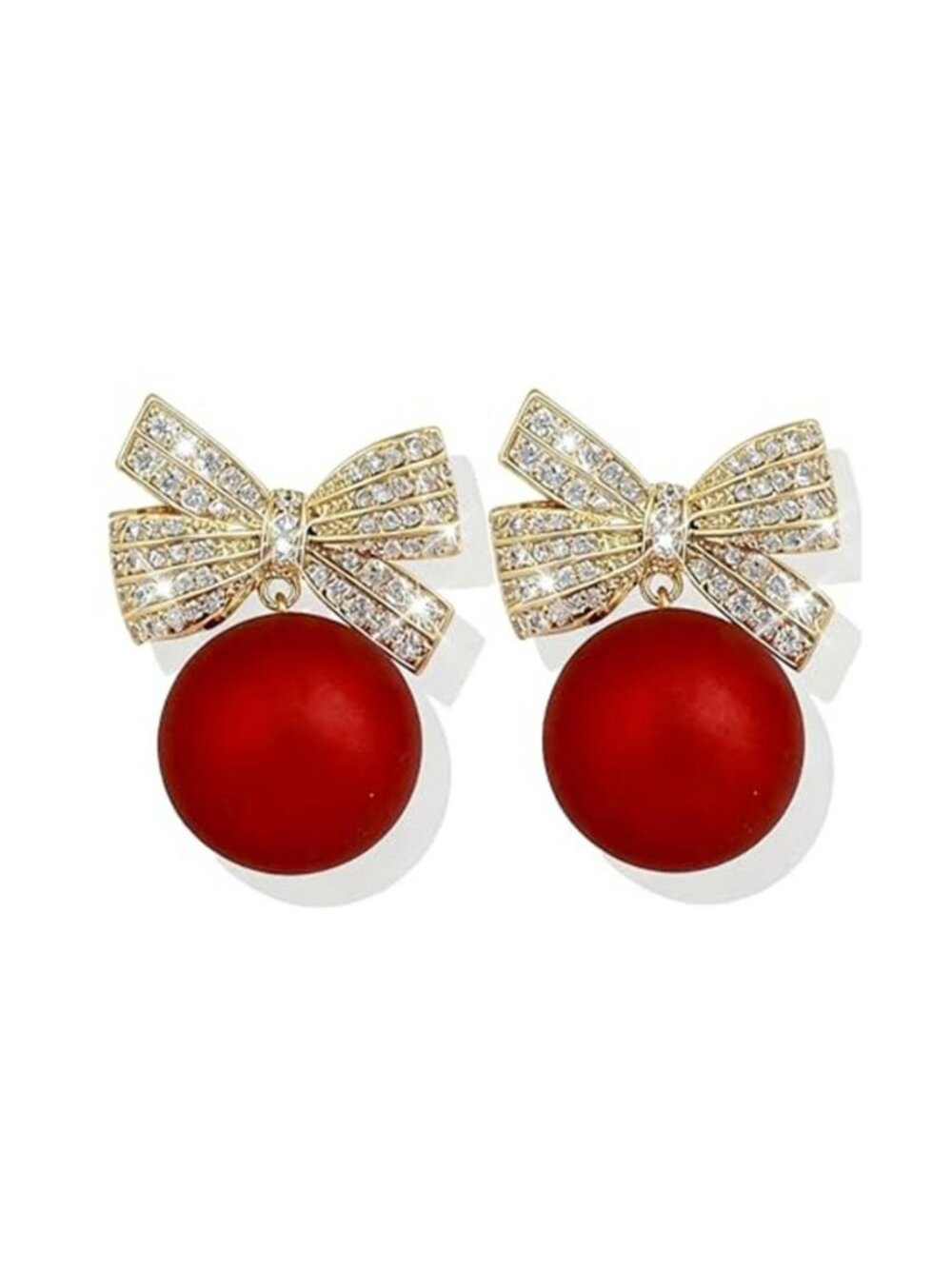 Bow Earrings Valentines Earrings for Women Red Earring Valentines Day Outfits